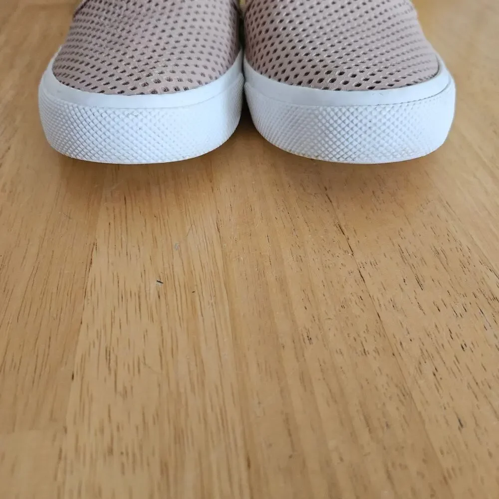 Sperry Seaside Perforated Leather Slip on Shoe Top Sider Sz 8.5